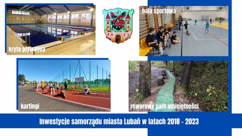 inwestycje sportowe: kryta pływalnia, hala sportowa, "kartingi", rowerowy park umiejętności